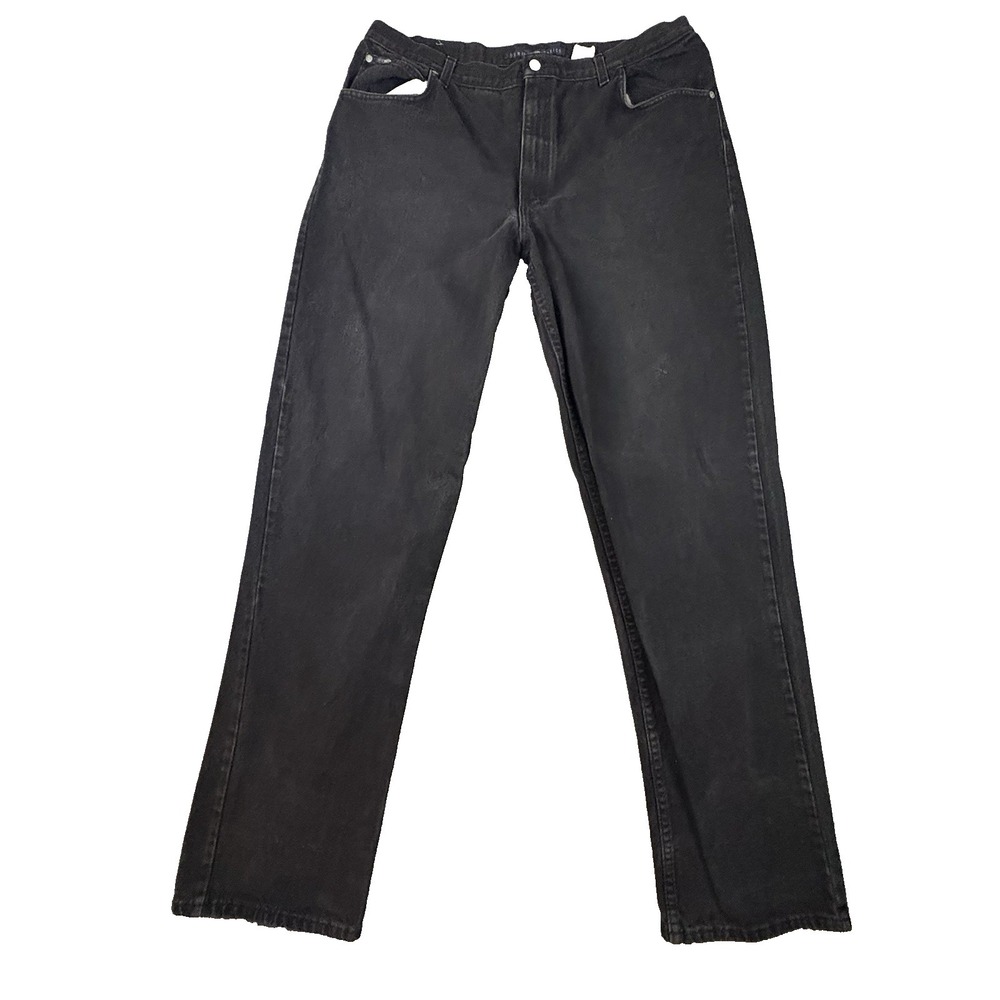VTG‎ Blues 955 Men's 40.5x36 Black Denim Straight Leg Made in USA Jeans SEE DESC